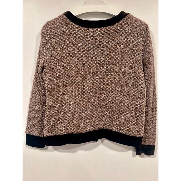 Women’s Gallery Ami  Elegant Tweed Cardigan with Velvet Trim and Gold buttons M - Picture 3 of 5